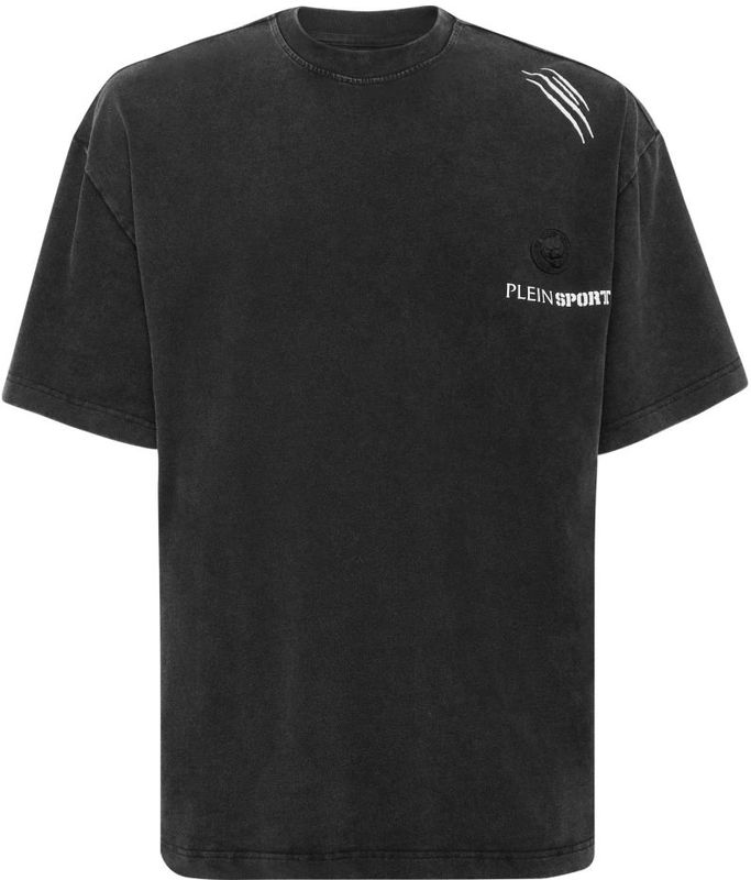 Plein Sport, Heren, Tops, Zwart, Maat: S Katoen,