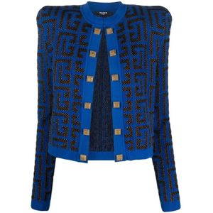 Balmain Blazers , Blue , Dames , Maat: XS