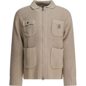 Carhartt Wip, Heren, Truien, Beige, Maat: S Wol,