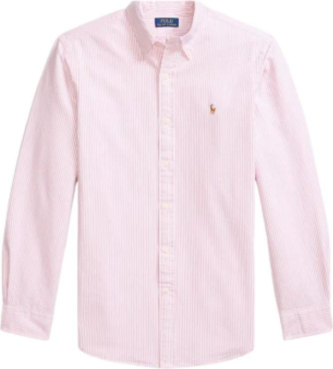 Polo Ralph Lauren - Overhemd - Rosa/Wit - Gestreept - Lange Mouw