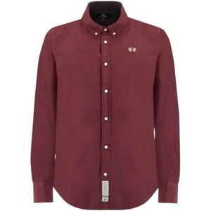 La Martina, Heren, Overhemden, Rood, Maat: L