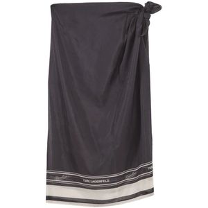 Karl Lagerfeld, Dames, Badkleding, Zwart, Maat: ONE Size Katoen,