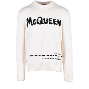 Alexander McQueen, Heren, Truien, Wit, Maat: 3XL Katoen,