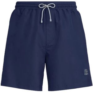 Brunello Cucinelli, Heren, Badkleding, Blauw, Maat: XL