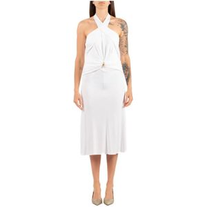 Elisabetta Franchi, Dames, Jurken, Wit, Maat: S