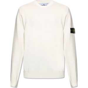 Stone Island, Heren, Truien, Wit, Maat: L Wol,