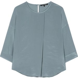 Luisa Cerano, Dames, Blouses & Shirts, Blauw, Maat: S Zijde,