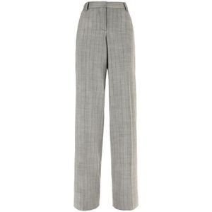 Stella McCartney, Dames, Broeken, Grijs, Maat: 2XS Wol,