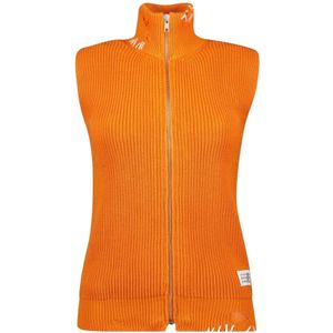 MM6 Maison Margiela, Dames, Truien, Oranje, Maat: M Katoen,