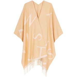 Twinset, Dames, Jassen, Beige, Maat: ONE Size Wol,
