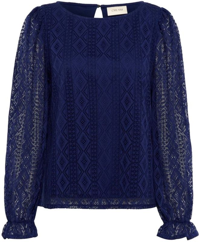 Cream, Dames, Blouses & Shirts, Blauw, Maat: XS