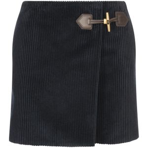 Moschino, Dames, Rokken, Blauw, Maat: XS Katoen,