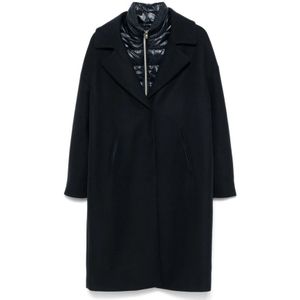 Herno, Dames, Mantels, Blauw, Maat: M Wol,