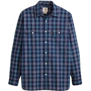 Levi's, Heren, Overhemden, Blauw, Maat: S Katoen,