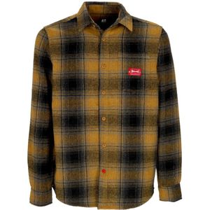 Etnies, Heren, Overhemden, Bruin, Maat: XL Flanel,