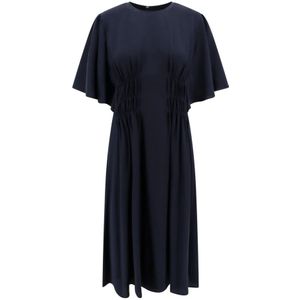 Chloé, Dames, Jurken, Blauw, Maat: M Zijde,