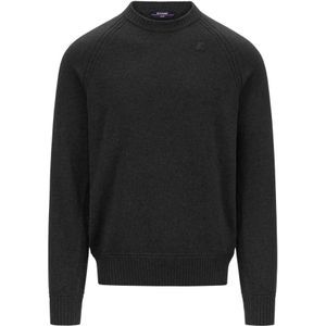 K-Way, Heren, Truien, Zwart, Maat: L Wol,