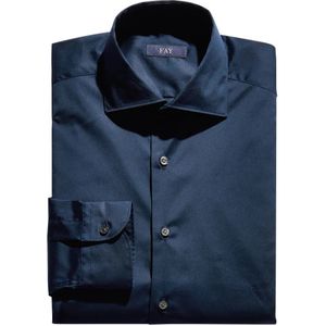Fay, Heren, Overhemden, Blauw, Maat: S