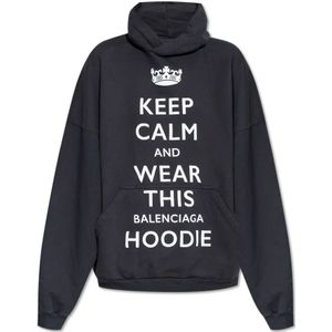 Balenciaga, Dames, Sweatshirts & Hoodies, Zwart, Maat: S Katoen,