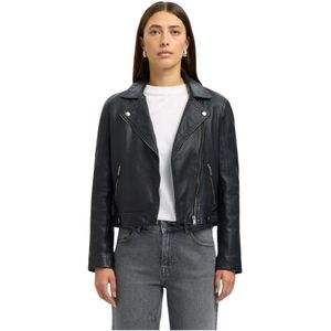 Selected Femme, Dames, Jassen, Zwart, Maat: 2XL Leer,