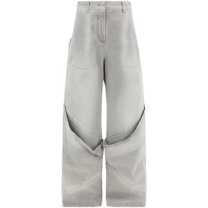 The Attico, Dames, Jeans, Grijs, Maat: W26 Katoen,
