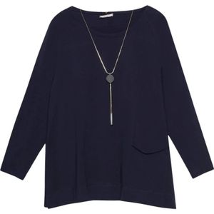 Elena Mirò, Dames, Tops, Blauw, Maat: S