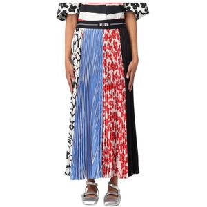 Msgm, Dames, Rokken, Veelkleurig, Maat: S Leer,