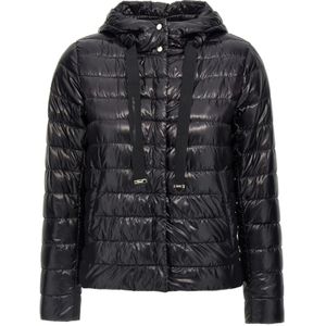 Herno, Dames, Jassen, Zwart, Maat: L Nylon,