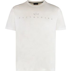 Paul & Shark, Heren, Tops, Wit, Maat: L Katoen,