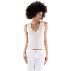 Pinko, Dames, Tops, Wit, Maat: L Katoen,