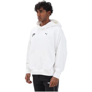 Puma, Heren, Sweatshirts & Hoodies, Wit, Maat: S Katoen,