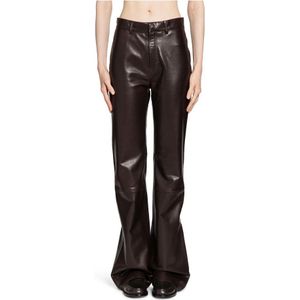 Petar Petrov, Dames, Broeken, Bruin, Maat: M Leer,