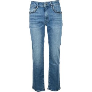 Love Moschino, Dames, Jeans, Blauw, Maat: W27 Katoen,