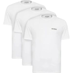 GUESS - Shirt - Wit - 3 Pack - Kwartmouw - Ronde Hals - Effen
