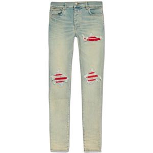 Amiri, Heren, Jeans, Blauw, Maat: W33 Leer,