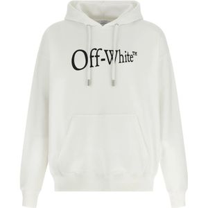 Off White, Heren, Sweatshirts & Hoodies, Wit, Maat: M Katoen,