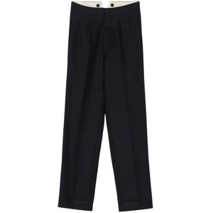 Maison Margiela, Dames, Broeken, Zwart, Maat: S Katoen,