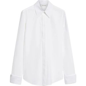 Sportmax, Dames, Blouses & Shirts, Wit, Maat: S Katoen,