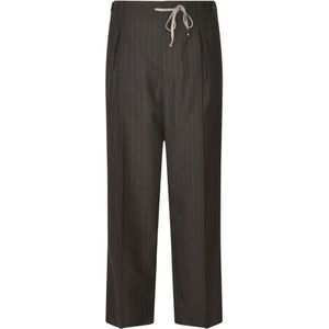 Maison Margiela, Heren, Broeken, Zwart, Maat: S Wol,