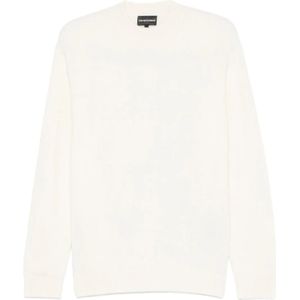 Emporio Armani, Heren, Truien, Wit, Maat: L Zijde,