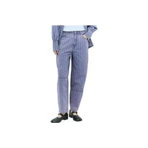 Ganni Gewassen Streep Jeans , Purple , Dames , Maat: W27