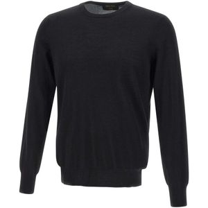 Gran Sasso, Heren, Truien, Zwart, Maat: M Zijde,