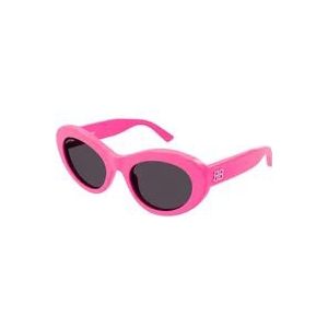 Balenciaga Roze/Grijze Zonnebril , Pink , Dames , Maat: 55 MM