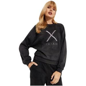 Ixiah, Dames, Sweatshirts & Hoodies, Grijs, Maat: XS Katoen,