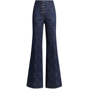 Etro, Dames, Jeans, Blauw, Maat: W27 Leer,