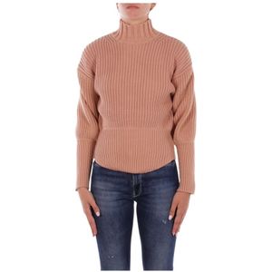 John Richmond, Dames, Truien, Beige, Maat: S Nylon,