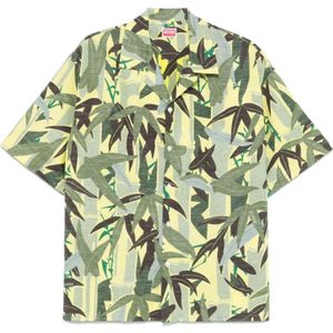 Kenzo, Heren, Overhemden, Groen, Maat: M