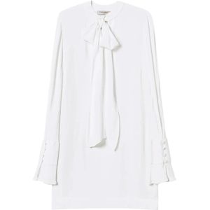 Twinset, Dames, Blouses & Shirts, Wit, Maat: XS Viscose,