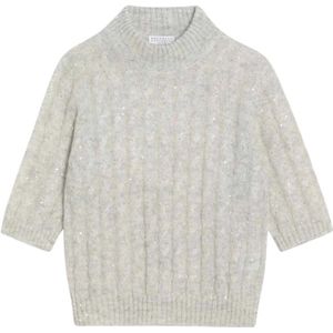 Brunello Cucinelli, Dames, Truien, Beige, Maat: S