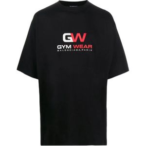 Balenciaga, Heren, Tops, Zwart, Maat: 2XS Katoen,